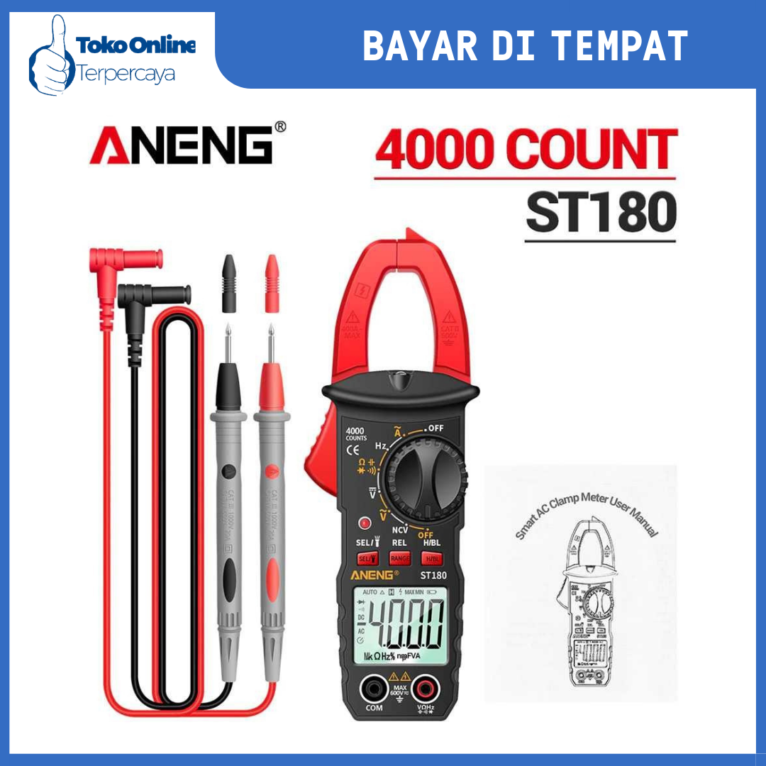 COD Tang Ampere Digital Lengkap AC DC / Multimeter Voltage Tester Clamp ...