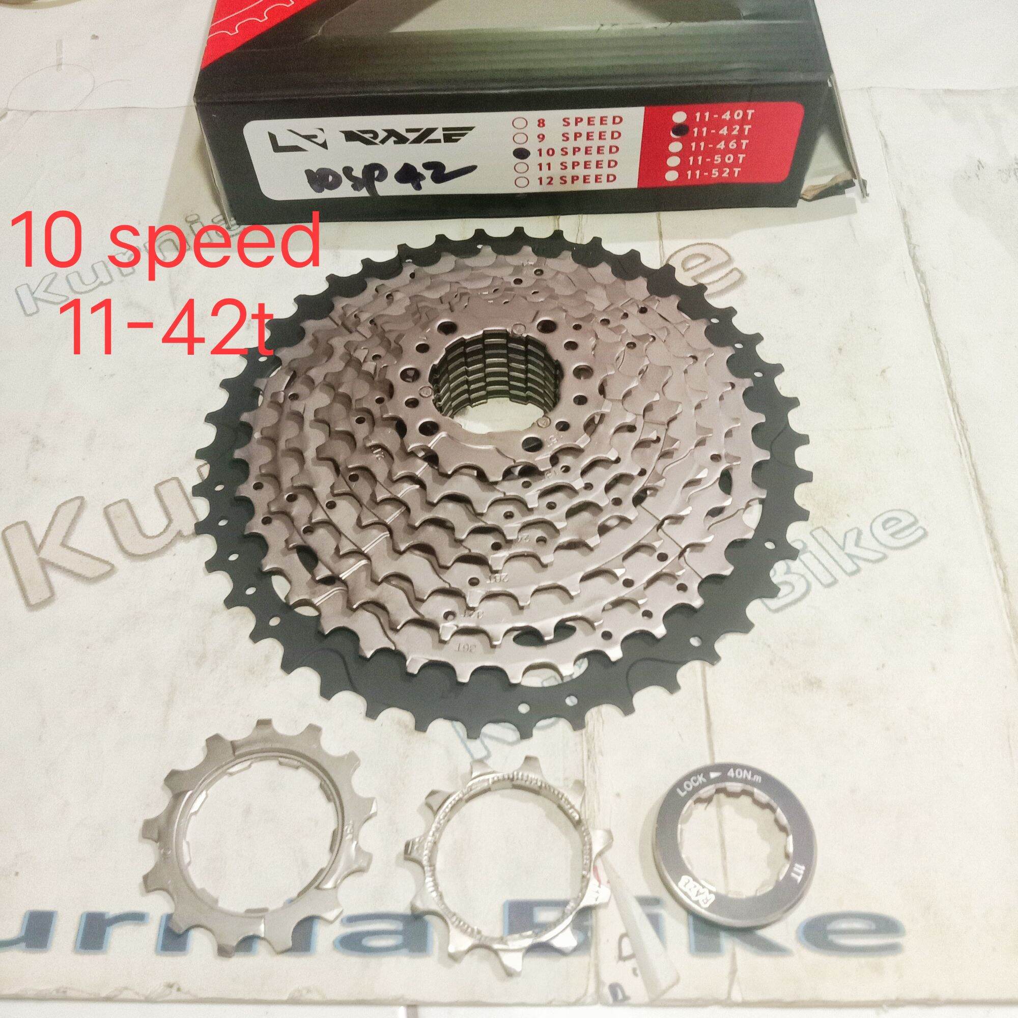 gear 10 speed 11/42t raze sprocket 10 sp sepeda MTB casette murah