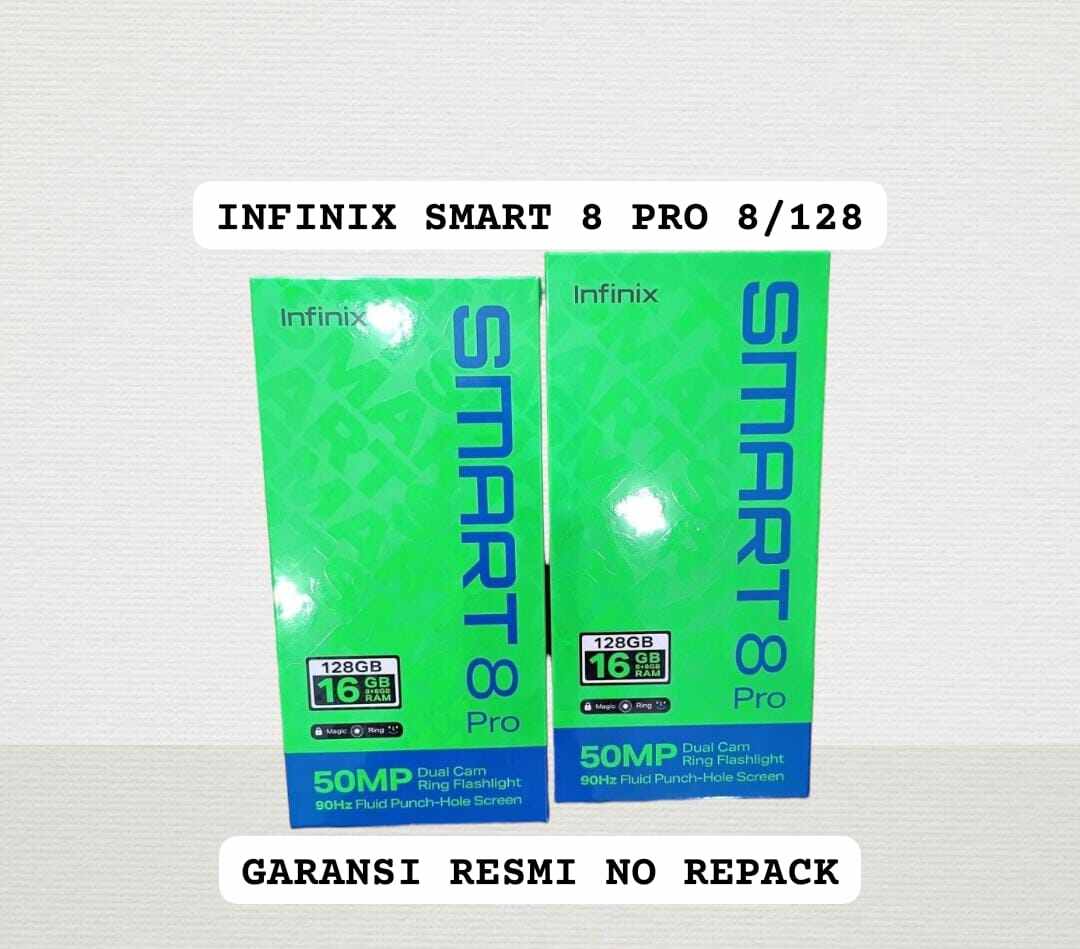 INFINIX Smart 8 Pro 8/128 Garansi Resmi Harga  1,399,000 Ringgit*Penghantaran Percuma