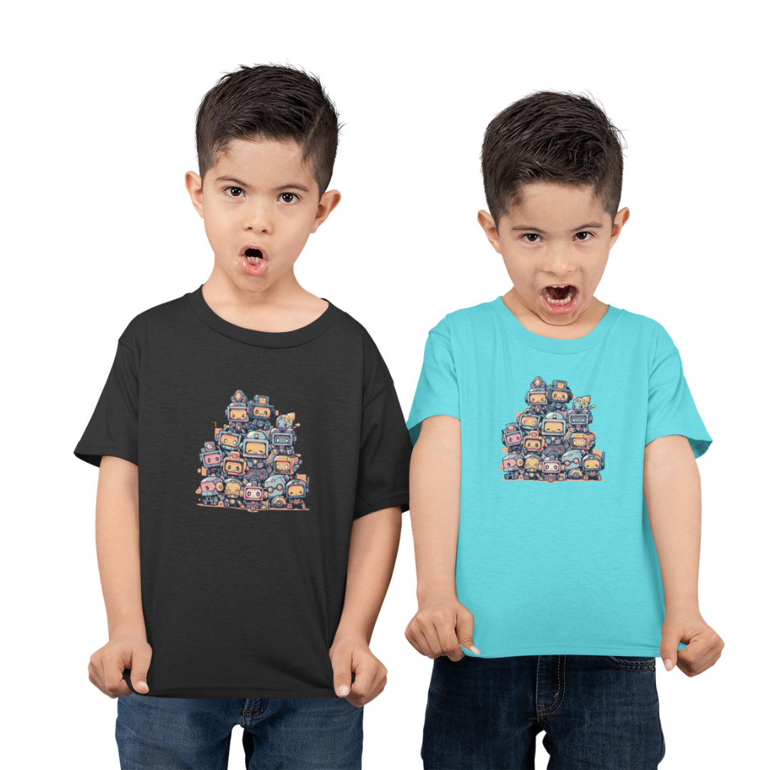 Baju Kaos Distro Anak Laki Laki Karakter Robot Keren Lucu Lengan Pendek 1 - 10 Tahun - Kaffah Kidz