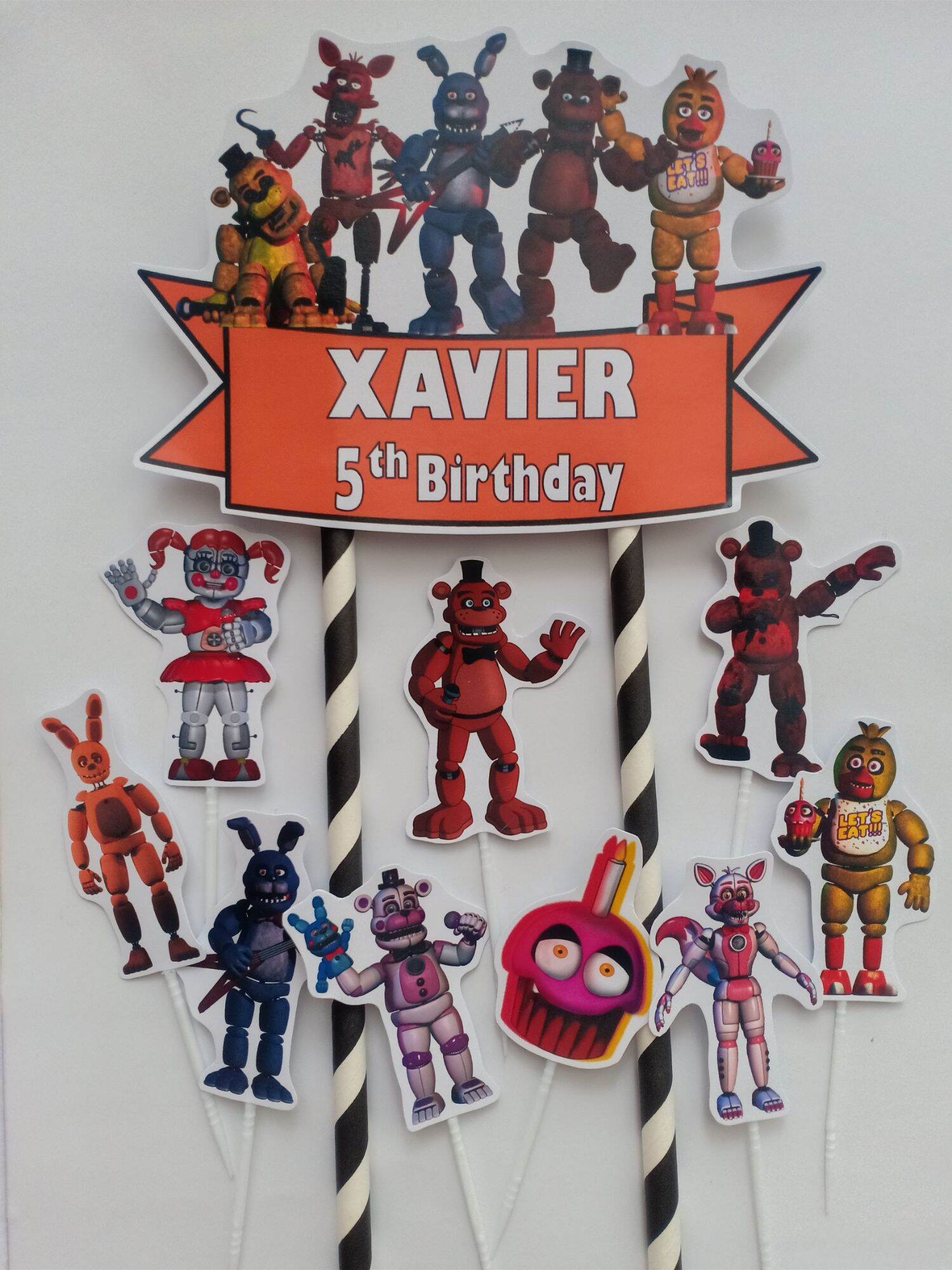 TOPPER CAKE HIASAN KUE ULANG TAHUN GAMBAR FREDDY FAZBEAR BISA CUSTOM ...