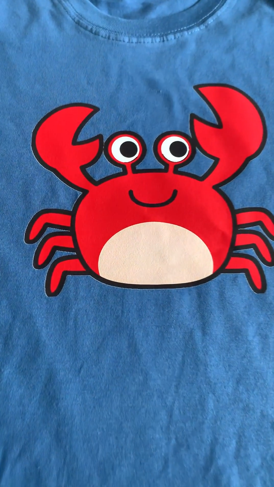 crab kepiting atasan kaos anak cewek cowok laki perempuan katun lengan pendek 2 10 tahun