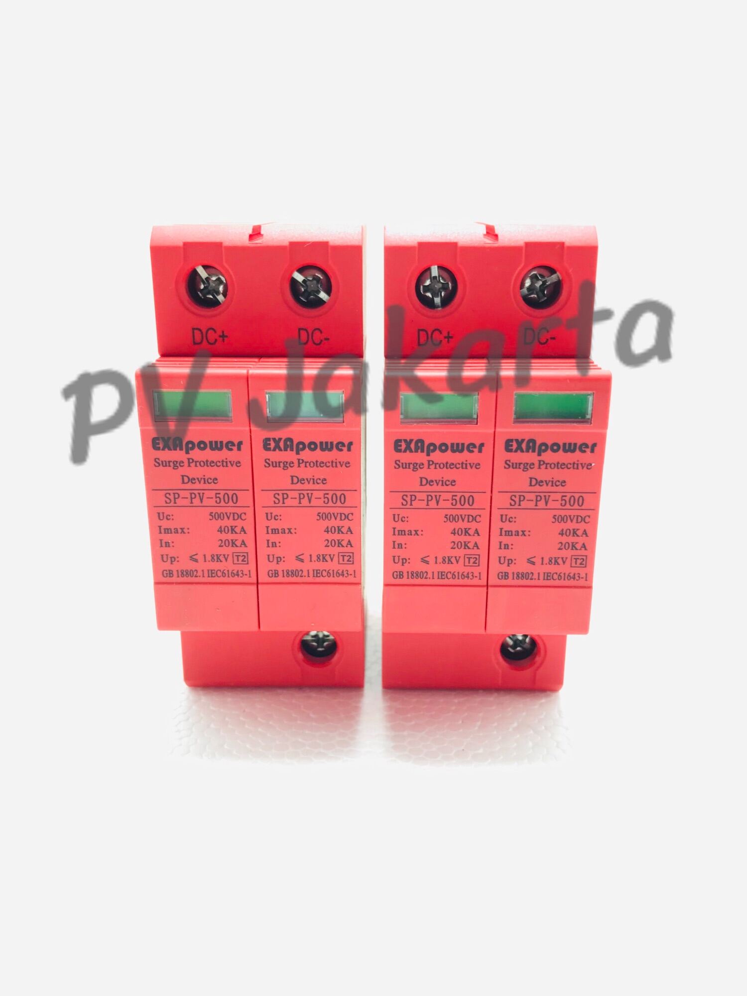 SPD DC 2P 500V Surge Protection Device Arrester Anti Petir PV 2040KA