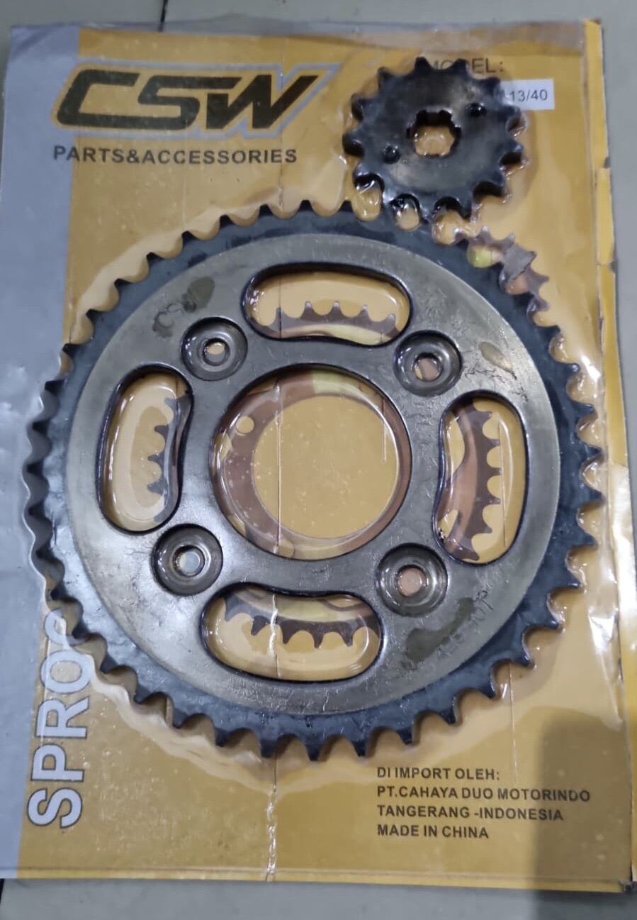 CSW Gold Gear Set Honda Supra Fit New 40 Karisma Revo Abs Supra X125