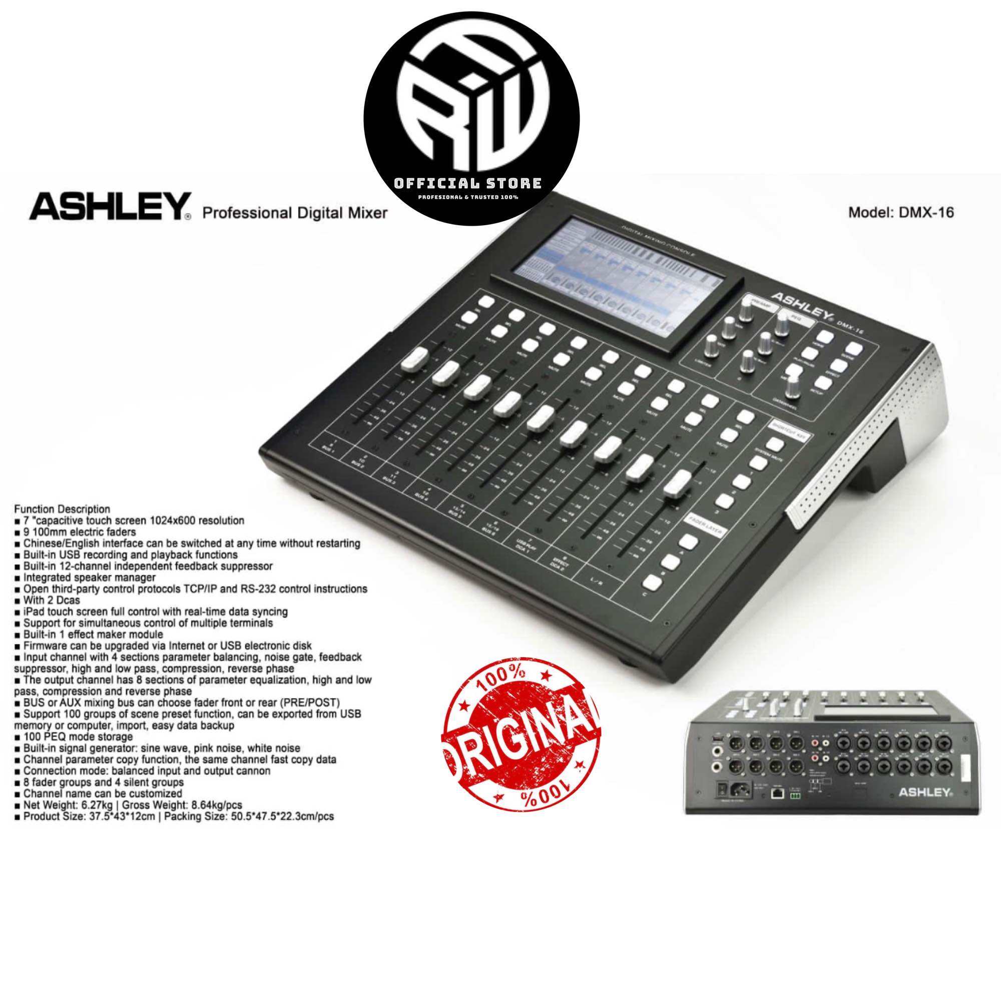MIXER AUDIO DIGITAL ASHLEY DMX 16 / DMX16 / DMX16 (ORIGINAL) 16