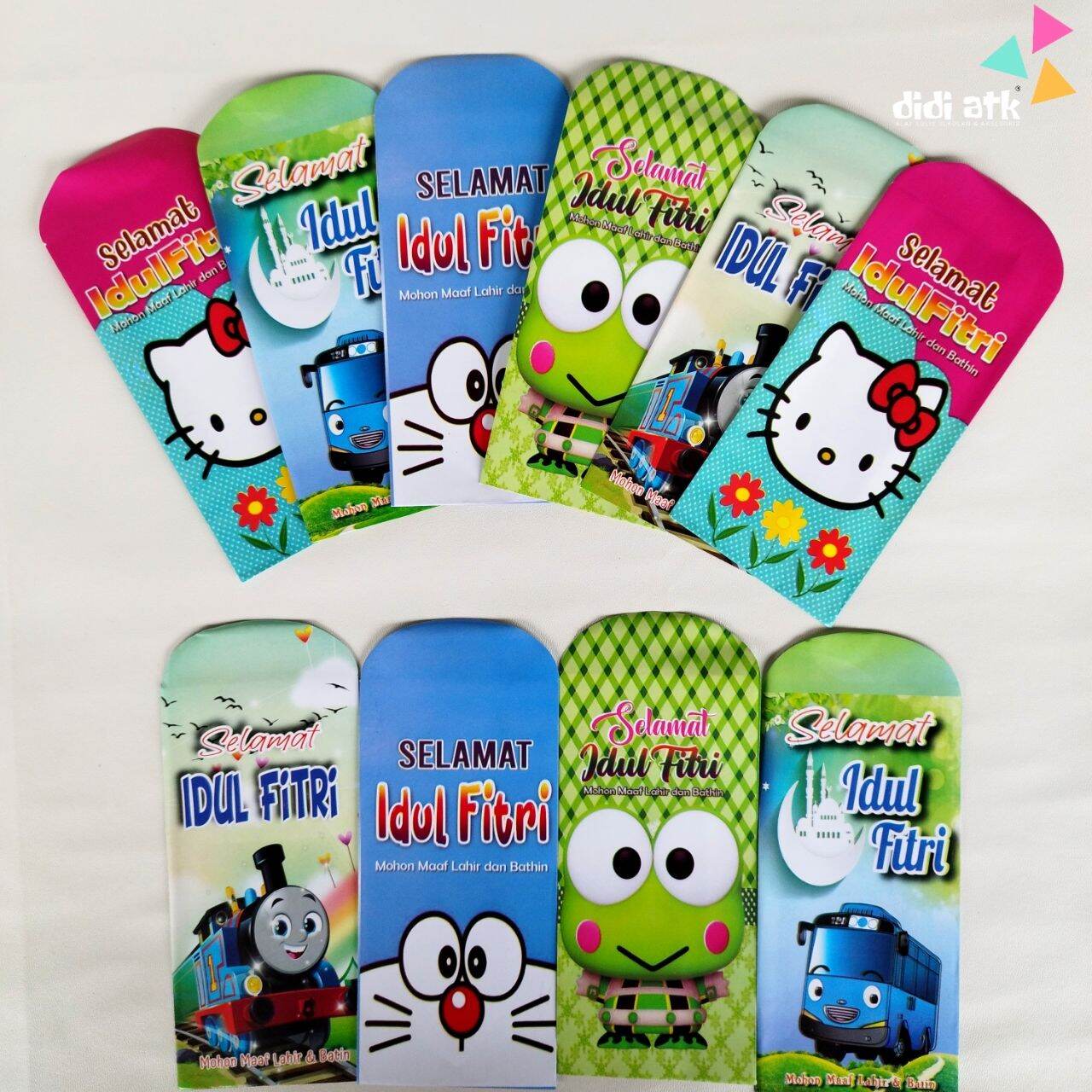 100 Lembar Angpau Amplop Lebaran Motif Snack 1 Pak