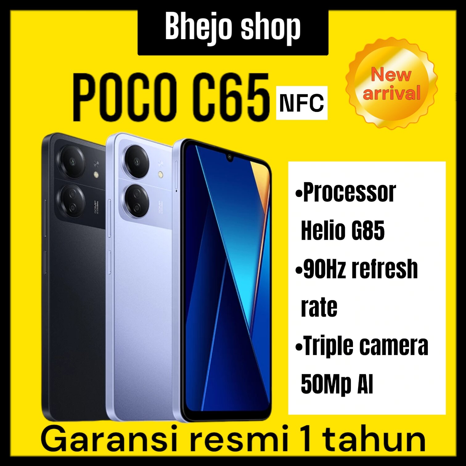 POCO C65 6/128 8/256 Garansi Resmi Harga  1,649,000 Ringgit*Penghantaran Percuma