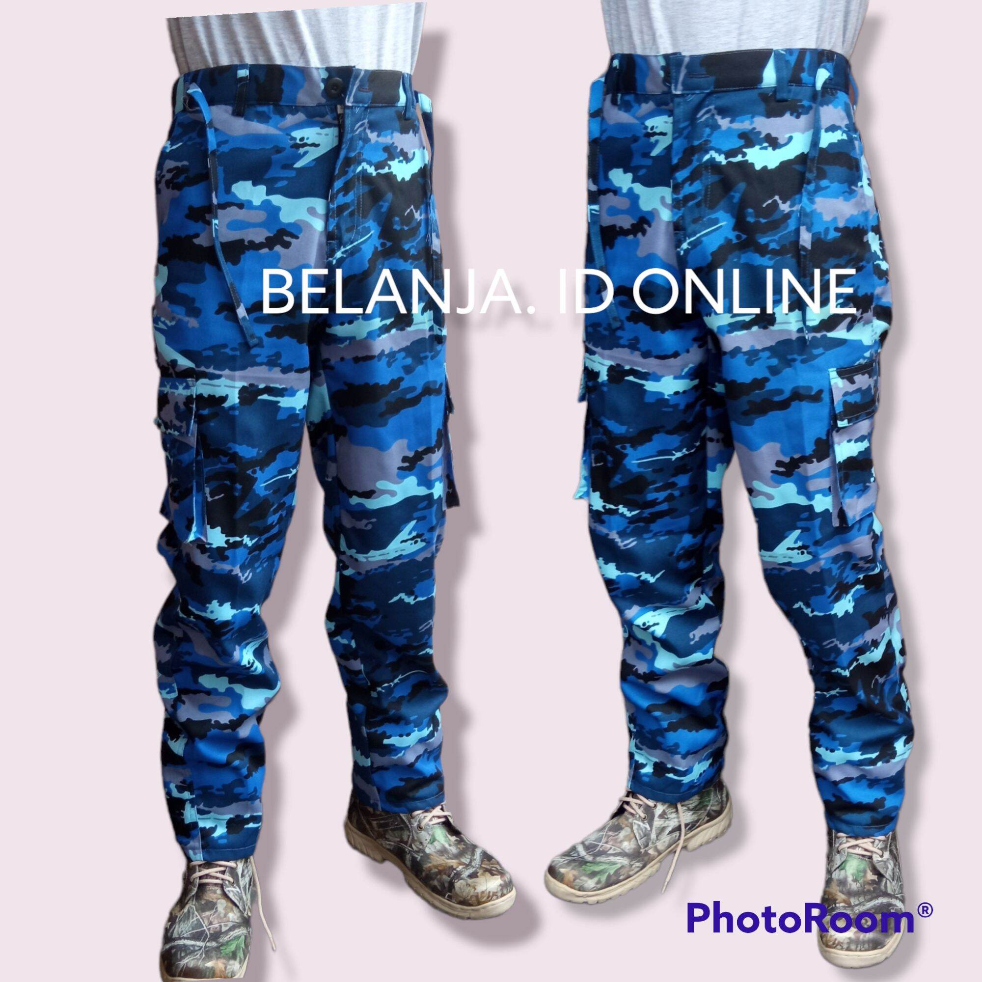 Celana panjang loreng tni au angkatan udara model cargo pants army