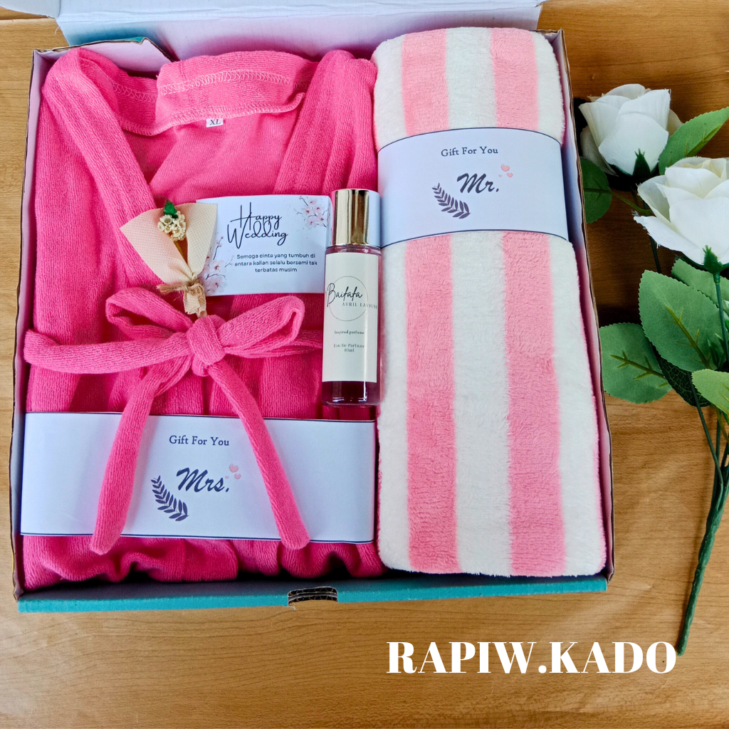 Hampers Handuk Kimono Mandi | Handuk Seserahan Kimono Set | Kado pernikahan Kimono Premium