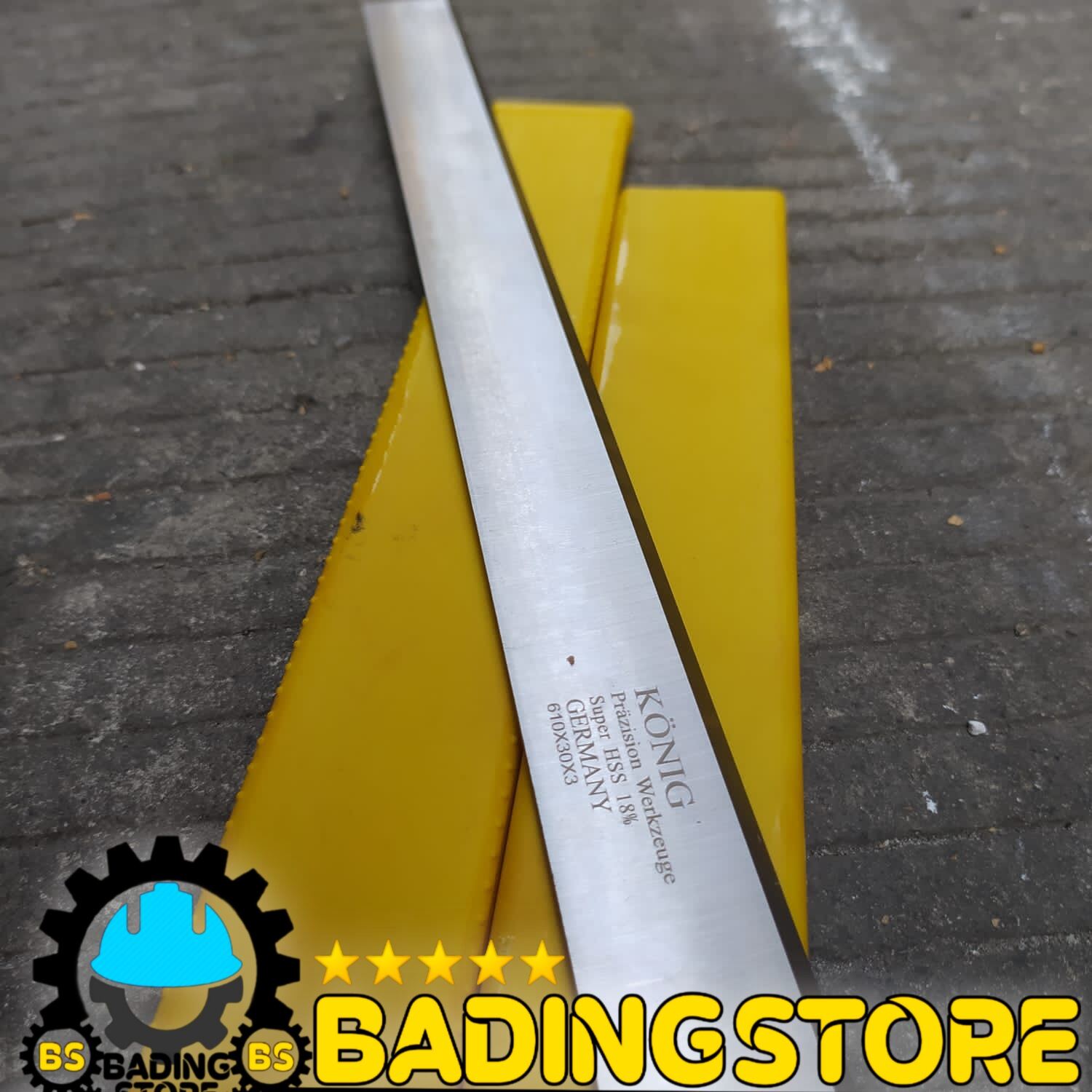 KONIG GERMANY pisau planer knife super HSS 610 Mata Pisau Planer HSS 61cm 610x30x3mm Mata Pisau