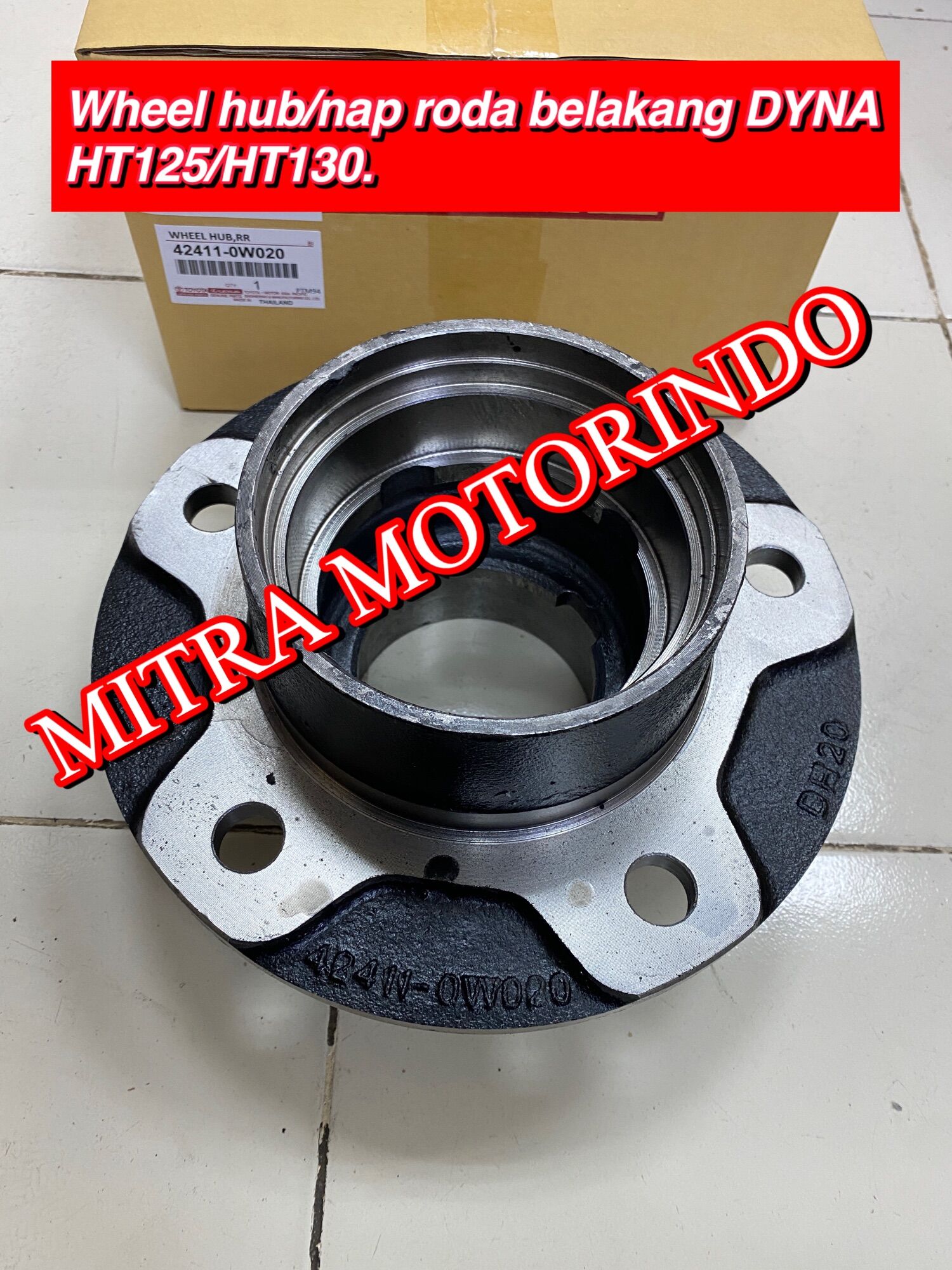 Nap roda belakang Wheel hub rear HT125 HT130 import 42411-0W020 Harga 650,000 rupiah*Gratis Ongkir