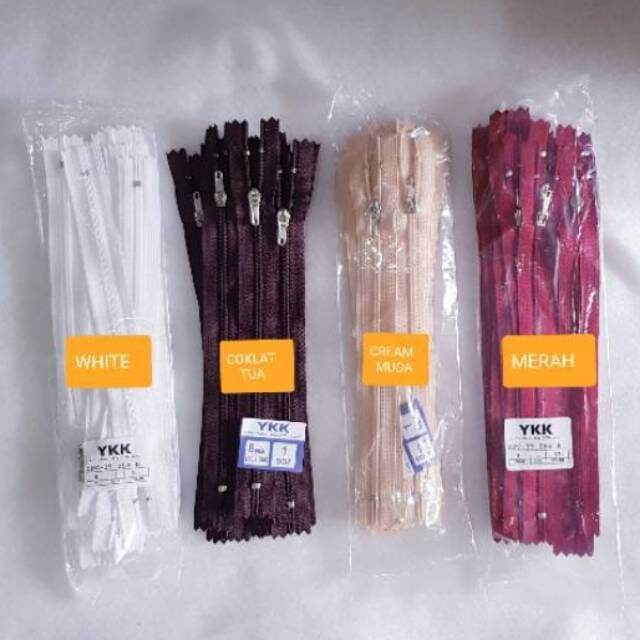 Resleting YKK bahan Resleting / Sleting YKK Diameter/7inch/5 inch YKK (1 Lusin)12 pcs