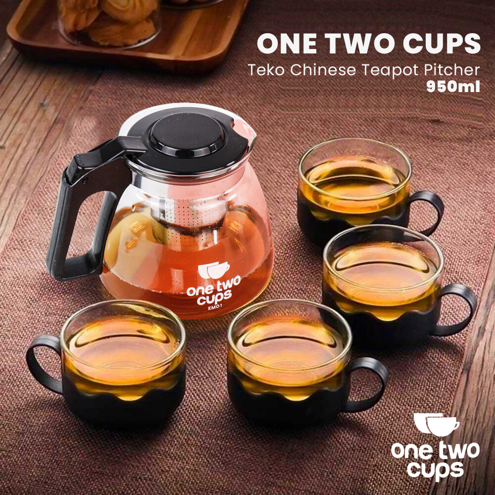 set Teko dan gelas teko Chinese teapot pitcher 950 ml with 4 gelas โ hampers kado pernikahan