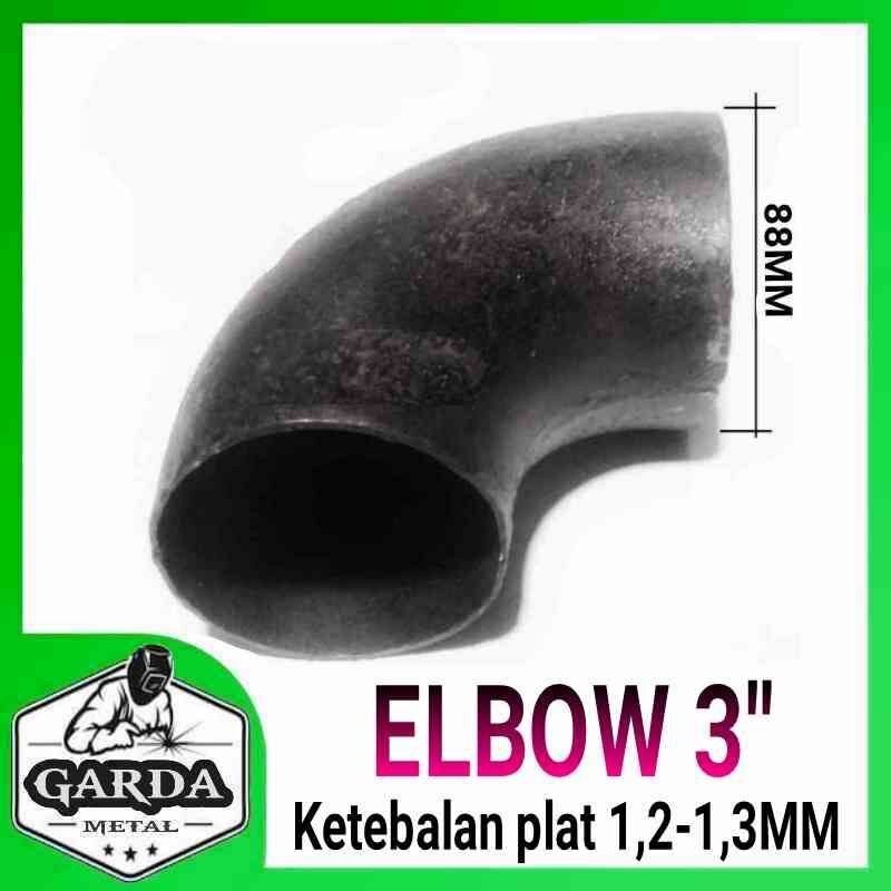 Elbow lasbow lbow keni pipa besi las ukuran tiga 3 inchi inch tipe ...