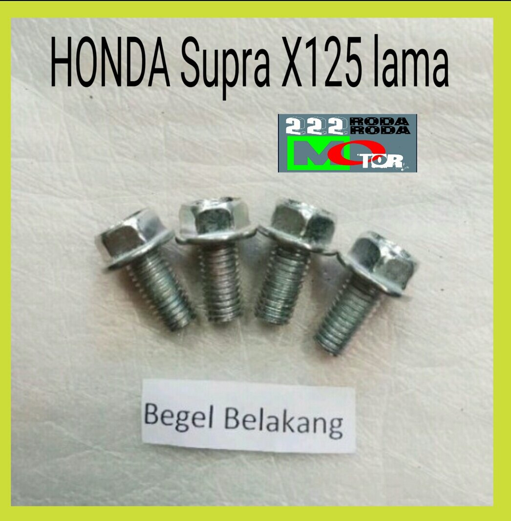 Baut Set Behel Bagasi Belakang Motor Honda Supra X Lazada Indonesia