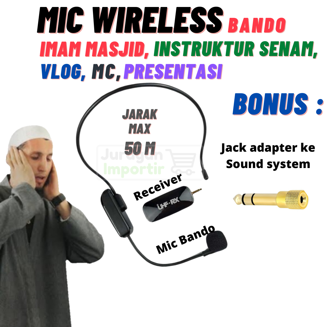 Mic Imam Wireless Mikrofon Android Microphone Wireless Imam Masjid