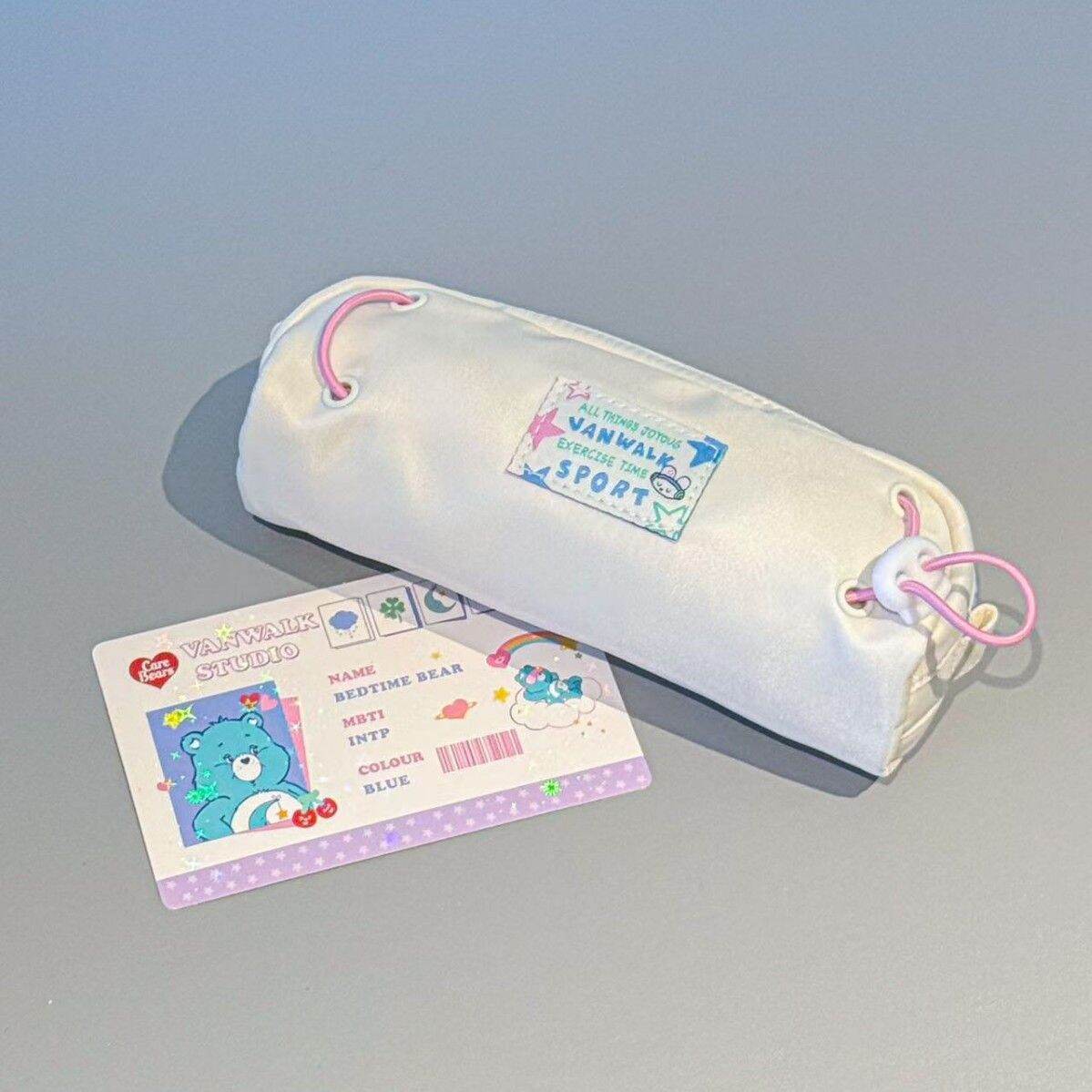 Tempat Pensil Lucu Aesthetic Japanese Style Star Drawstring Sporty Pencil Case Kotak Wadah Pensil Pouch Makeup