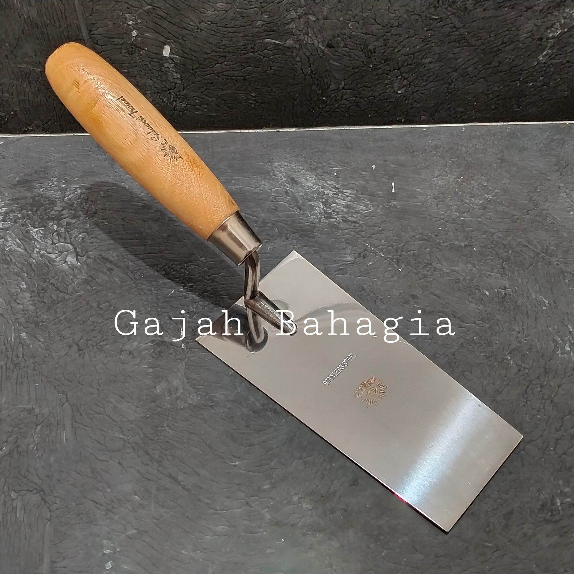 Sendok Semen Kotak 6 Inch Gagang Kayu Stainless Steel Tjap Mata Cetok Sekop Tembok 6 Lazada 8837