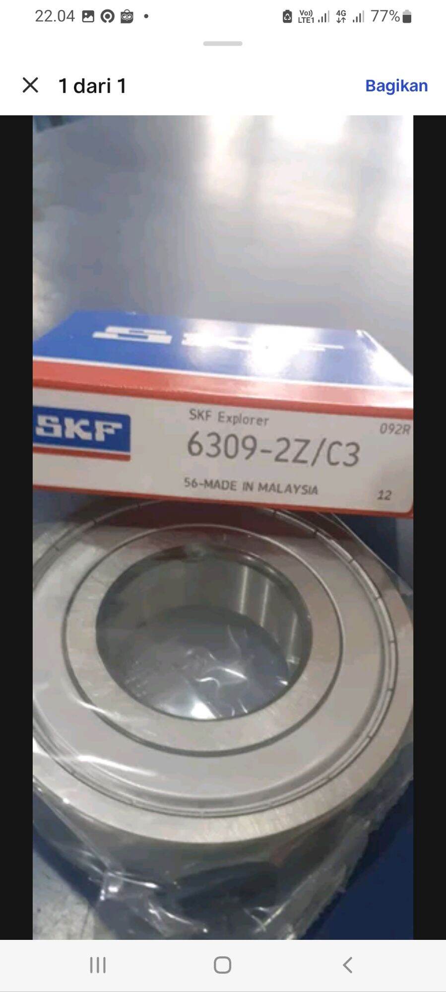 Ball bearing 6309 ZZ C3 SKF Lazada Indonesia