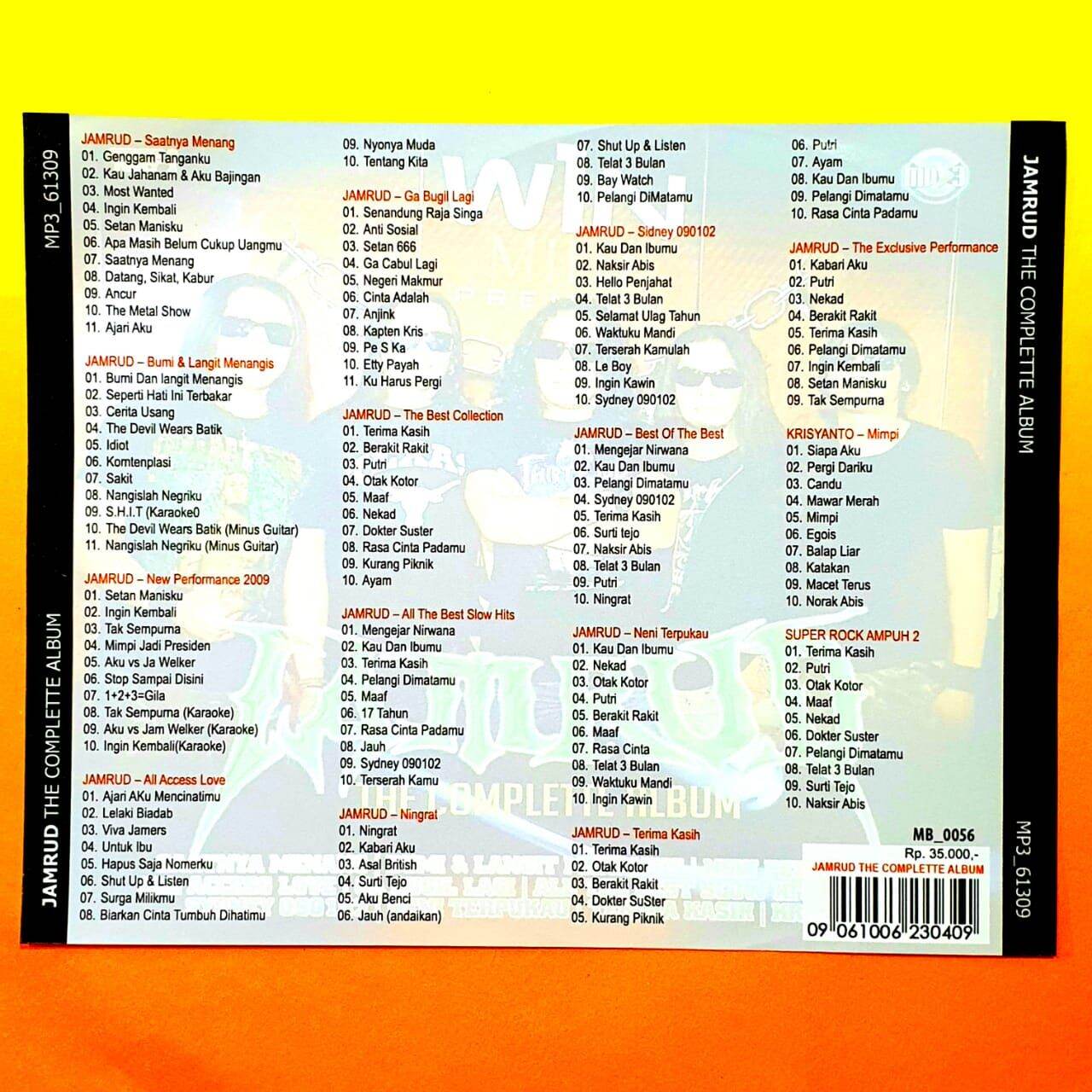 Kaset Mp3 Musik Audio 150 Lagu Jamrud Lengkap Full Album-Bisa Buat Di Audio  Mobil-Lagu Rock Indonesia-Lagu Indonesia Terlaris-Lagu Rock Terlaris-Dvd  Player Bisa-Lagu Pop Indonesia-Lagu Indonesia Lawas-Lagu Band Almbum Jamrud  Lengkap-Bisa Cod |