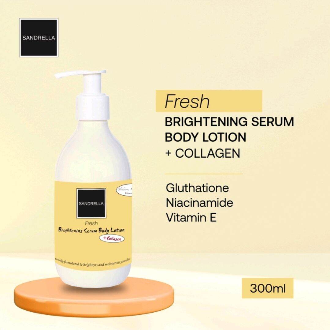 Sandrella Brighthening Serum Body Lotion + Collagen / Body Lotion Whitening 300 ml Lazada