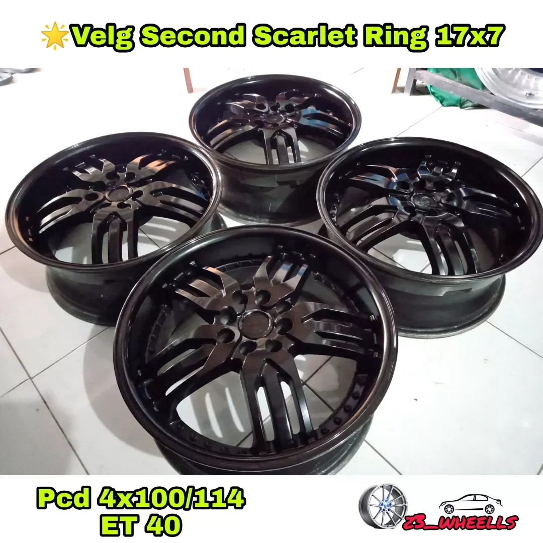 Velg Mobil Second Scarlet Ring 17 Lebar 7 Pcd 4x100/114 Et 40 Giá 4,300,000 Đồng*Miễn phí vận chuyển