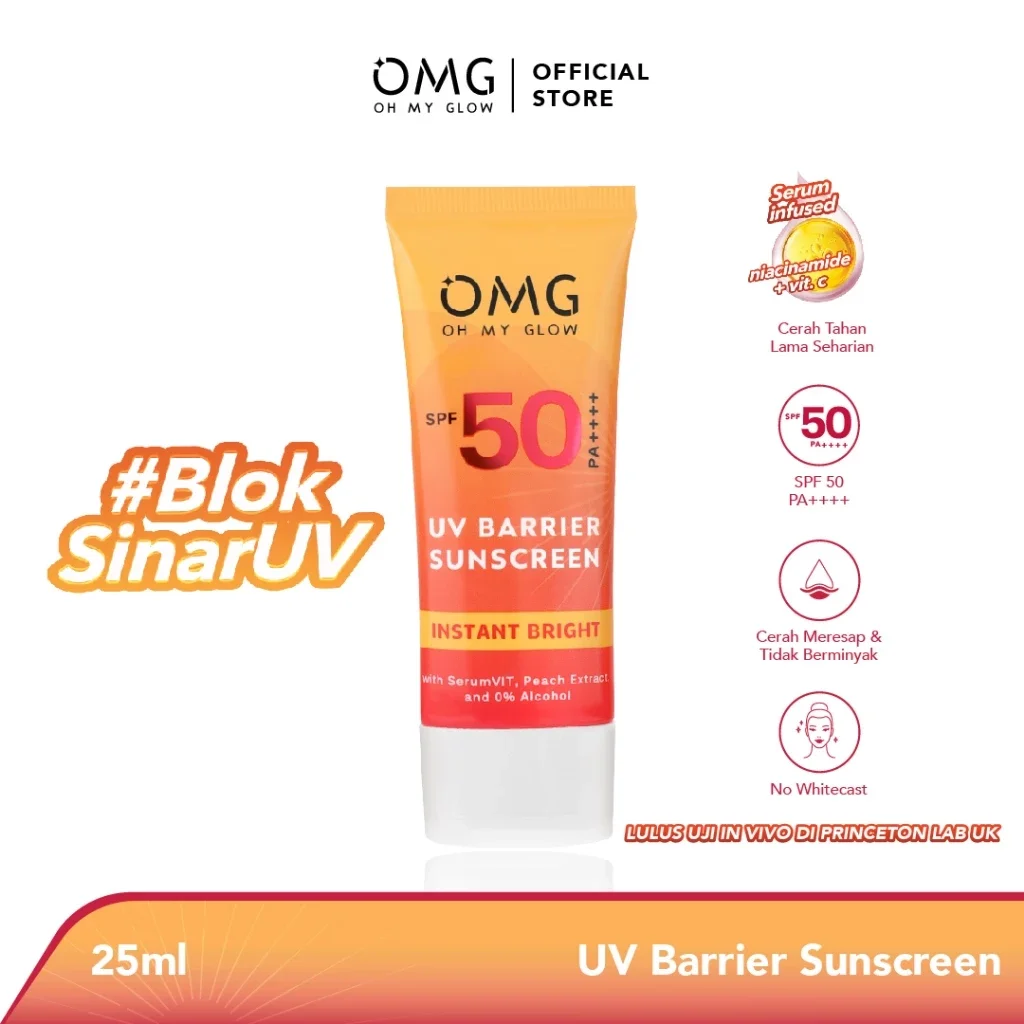OMG OH MY GLOW UV Barrier Sunscreen SPF 50 PA++++ 25 ml Lazada Indonesia