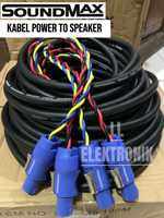 Kabel Speaker Soundmax 4x2.5 4x25 Rakit Jack Speakon SOUNDMAX / RIVIERA RV4FC Siap Pakai Komponen & Aksesoris Elektronik Aksesoris Audio Kabel & Interkoneksi