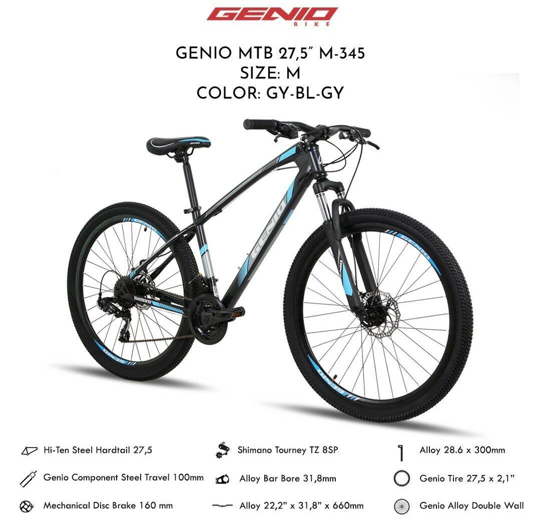 Mtb Genio M 345 Sepeda Gunung 27 5 Inch By United Lazada Indonesia