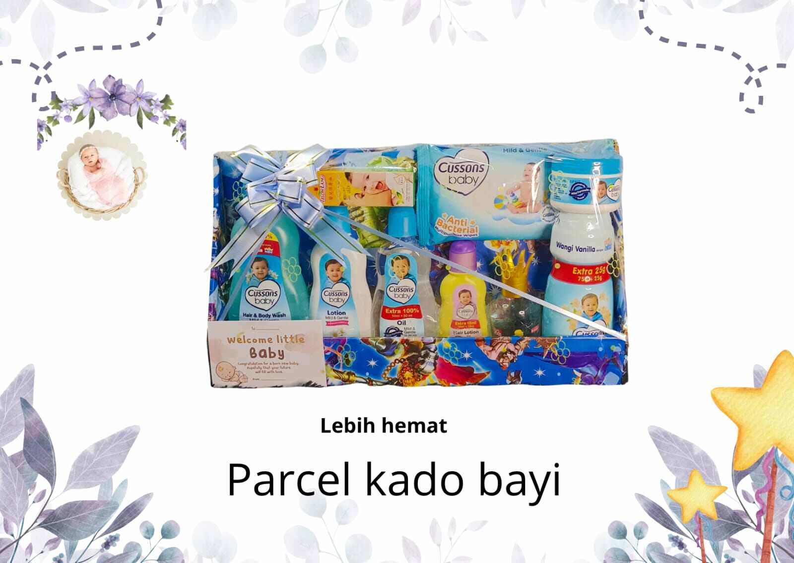 [PAKET KADO BAYI] Parsel Bayi Baru Lahir Set Cussons Baby Hampers Bayi Cowok Dan Cewek Lucu
