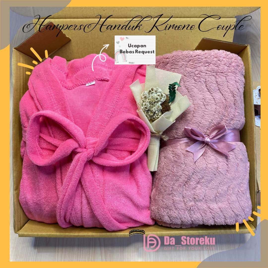 Hampers Handuk DAN Kimono Couple Kado pernikahan Engagement Anniversary / hadiah pernikahan Hampers Ha…