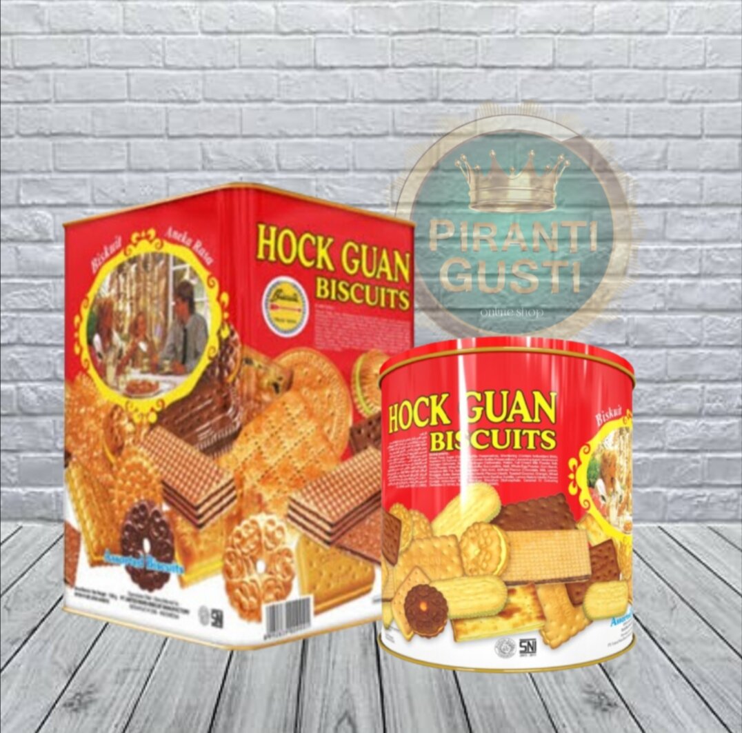 Hock guan biskuit kaleng kotak 1350 gram dan 650 gram,kue lebaran