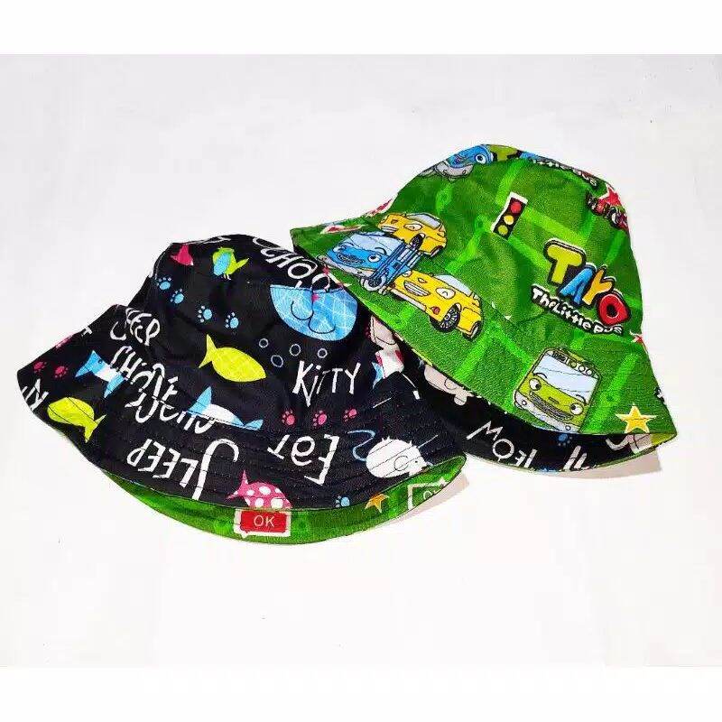 Topi bucket hat anak 1-3 tahun | Lazada 