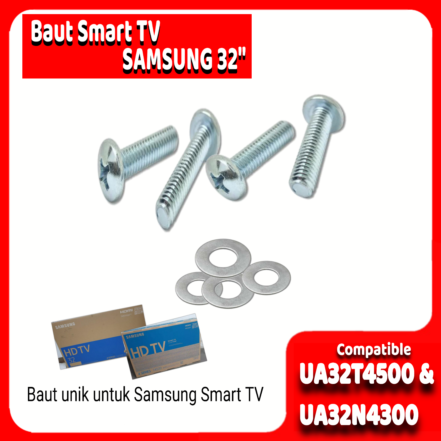 Baut Tv Samsung smart type 32T4500 dan 32N4300 | Lazada Indonesia