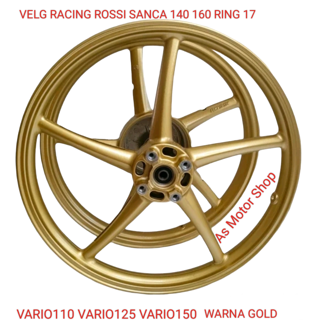 VELG RACING ROSSI SANCA PALANG 5 MODEL RCB UKURAN 140 160 RING 17 BEAT SCOOPY GENIO SPACE VARIO110 VARIO 125 VARIO 150 Harga 1,400,000 rupiah*Gratis Ongkir