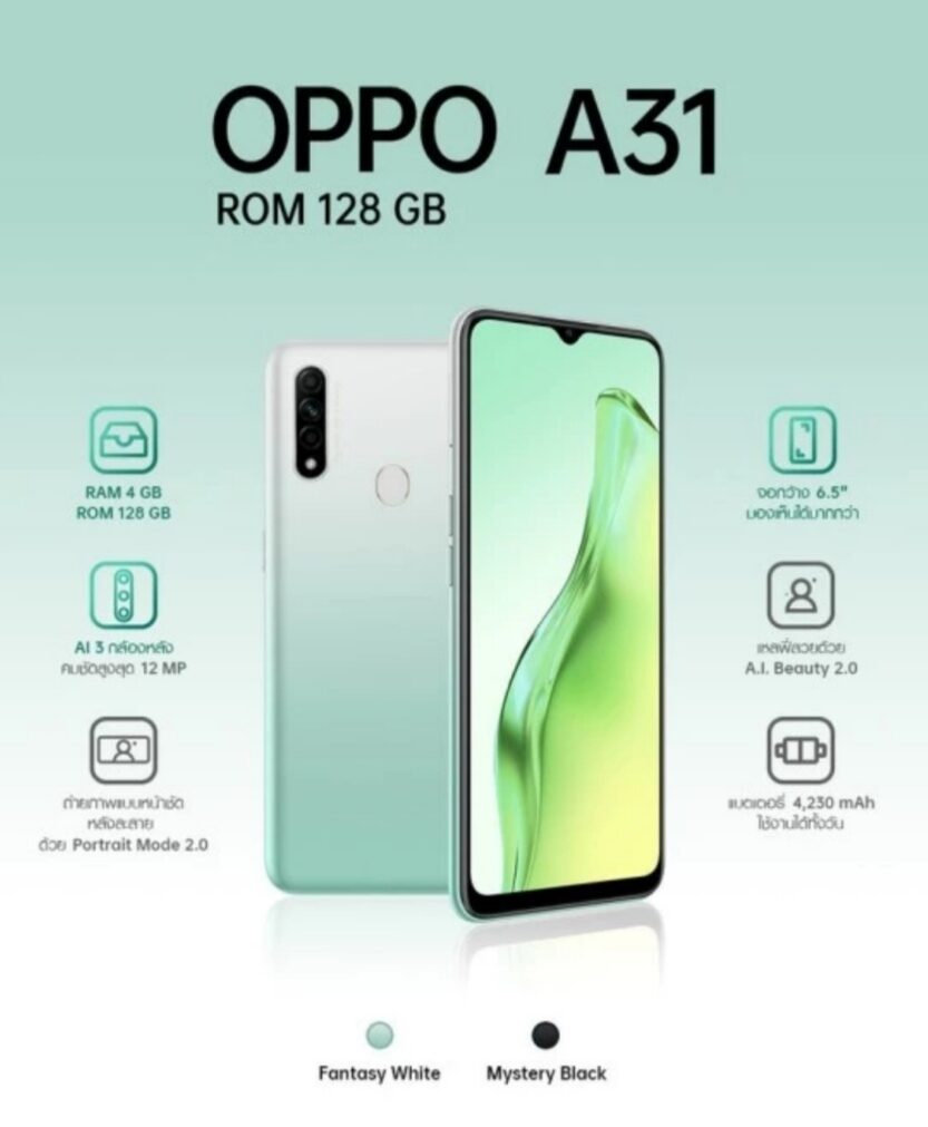 spek oppo a31