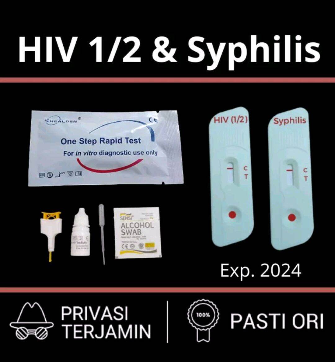 PAKET HIV DAN SYPHILIS TEST ALAT UJI HIV & SYPHILIS 2 PEMERIKSAAN AKURAT DAN TERPERCAYA