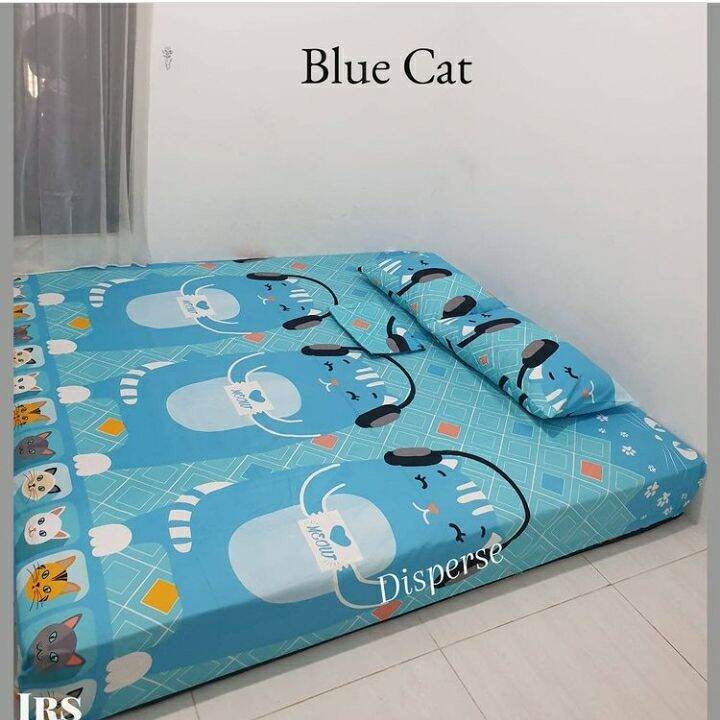 sprei homemade motif blue cat | Lazada Indonesia