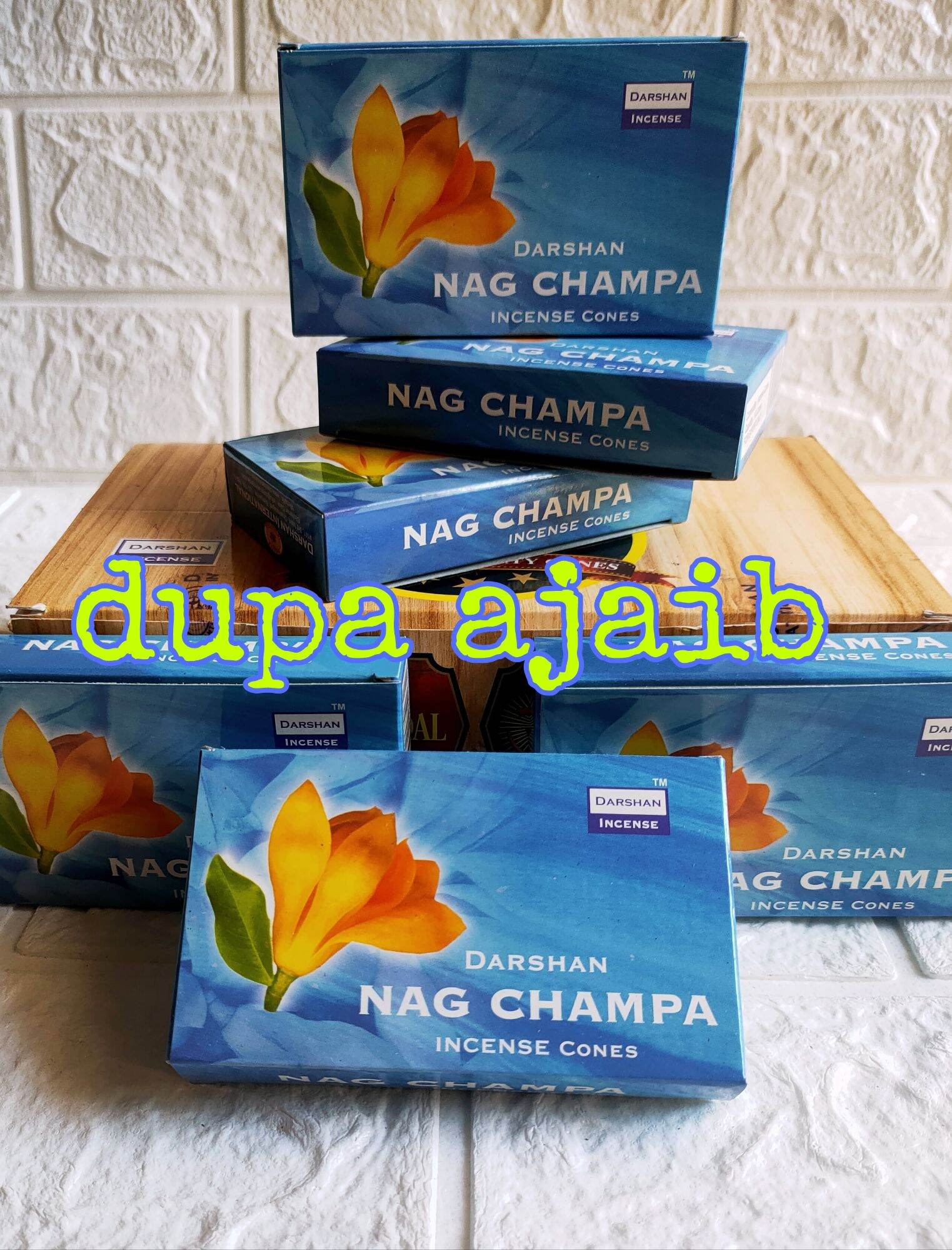 Dupa Hio Nag Champa Incense Cones Tumpeng Kerucut Produk Darshan India Terlaris 1 Bungkus Isi 10 Cone Handmade Aromaterapi Wewangian Ruangan
