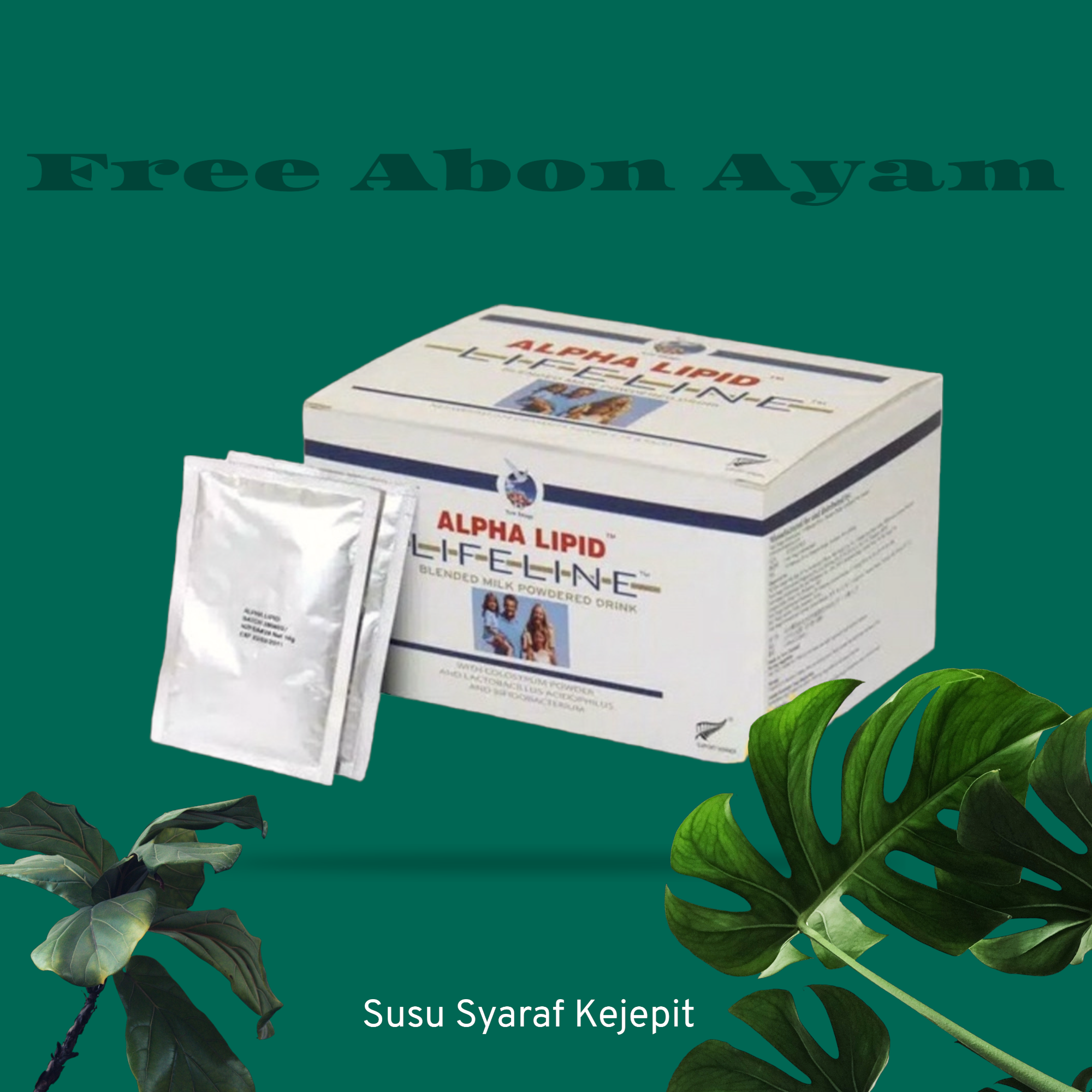 Alpha Lipid Lifeline Sachet (16gr x 14) Susu HNP Susu Syaraf Kejepit ...