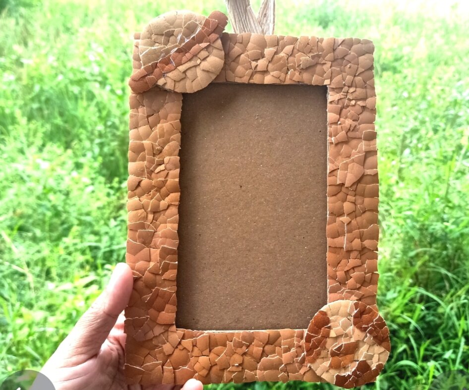 pigura cangkang telur frame kulit telur (planet) kerajinan cangkang