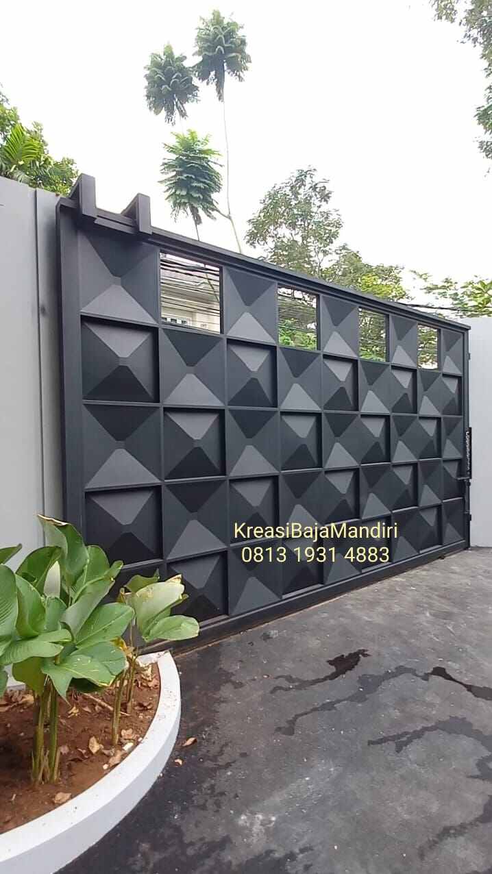 Pintu Gerbang Minimalis Moderen / Pintu Gerbang 3D Model Minimalis