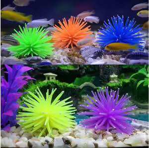 HIASAN AQUARIUM ANEMON LAUT ANEMON SILICONE JELLY GLOW IN THE DARK