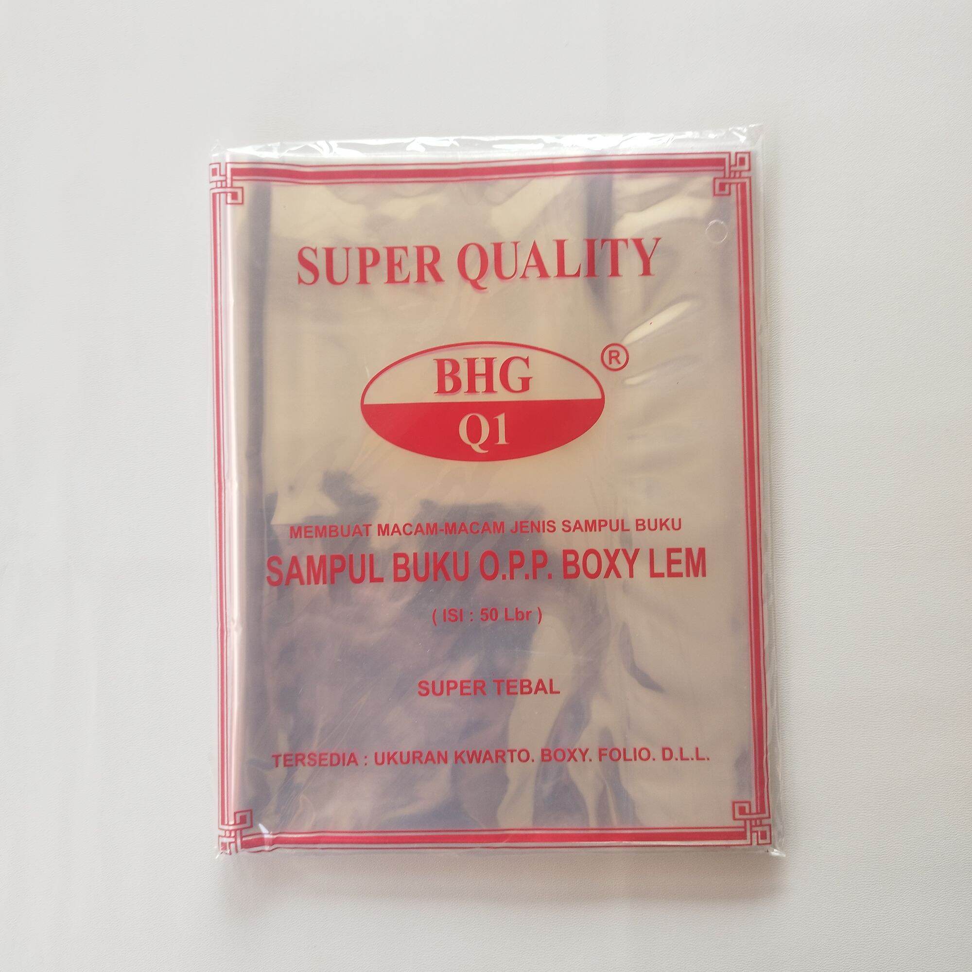 Sampul Buku OPP Plastik Lem uk Boxy Kwarto & LKS Isi 50 Lembar