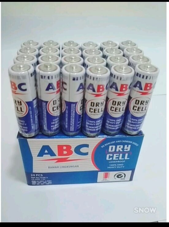 Baterai ABC BIRU /1pak isi 24pcs Tipe R6P AA 1.5V Batu Batre Battery ...