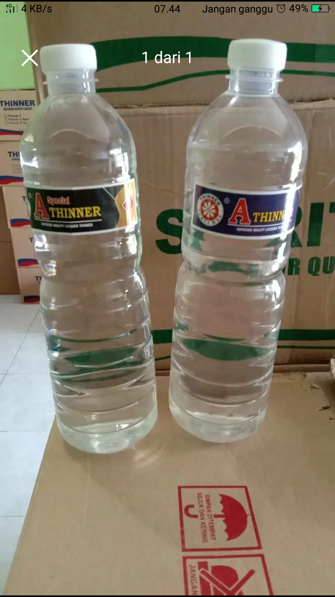 thiner 1 liter spesial Harga 17,000 rupiah*Gratis Ongkir
