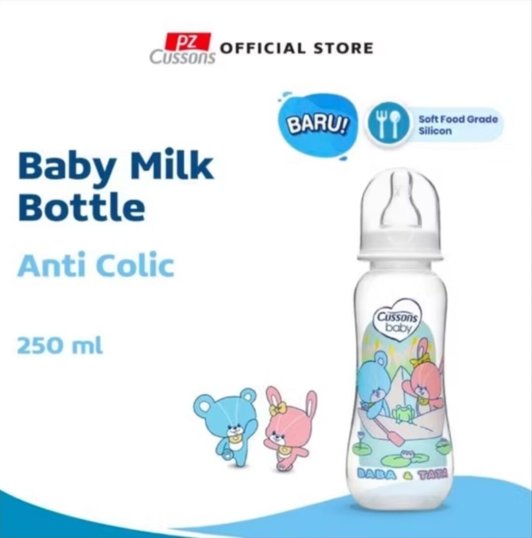 Cussons Baby Botol Susu Bayi 125ml Anti Kolik PP Silikon Grade Makanan
