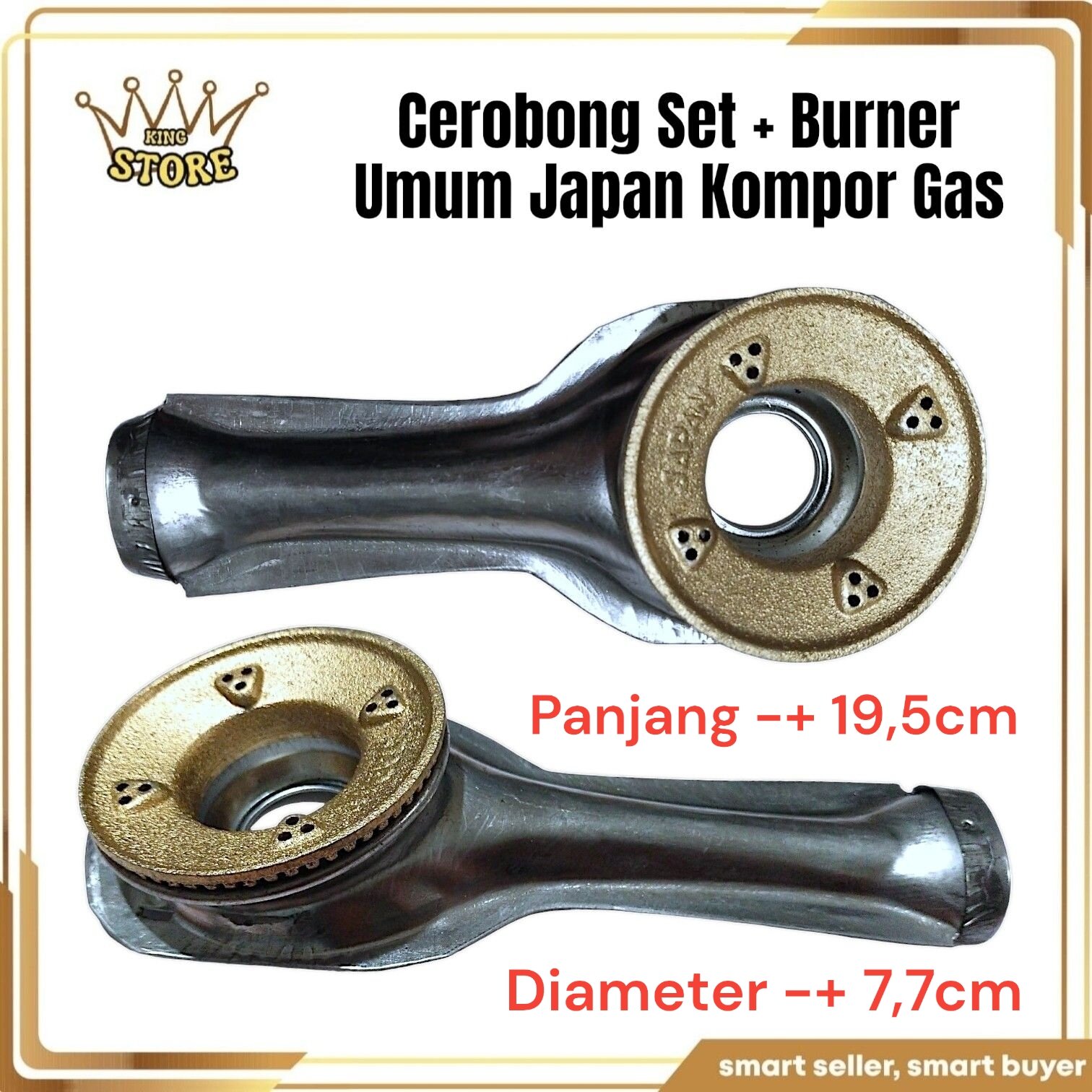 Cerobong Set Burner Umum Japan Tungku Corong Kompor Gas Api