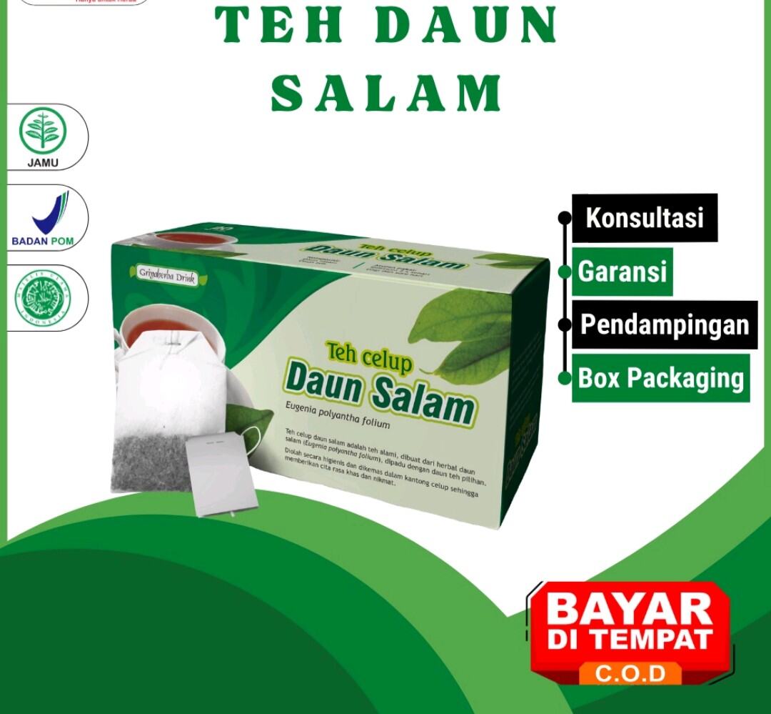 TEH DAUN SALAM ORIGINAL GRIYA HERBA ISI 20 TEH CELUP ALAMI TANPA EFEK ...