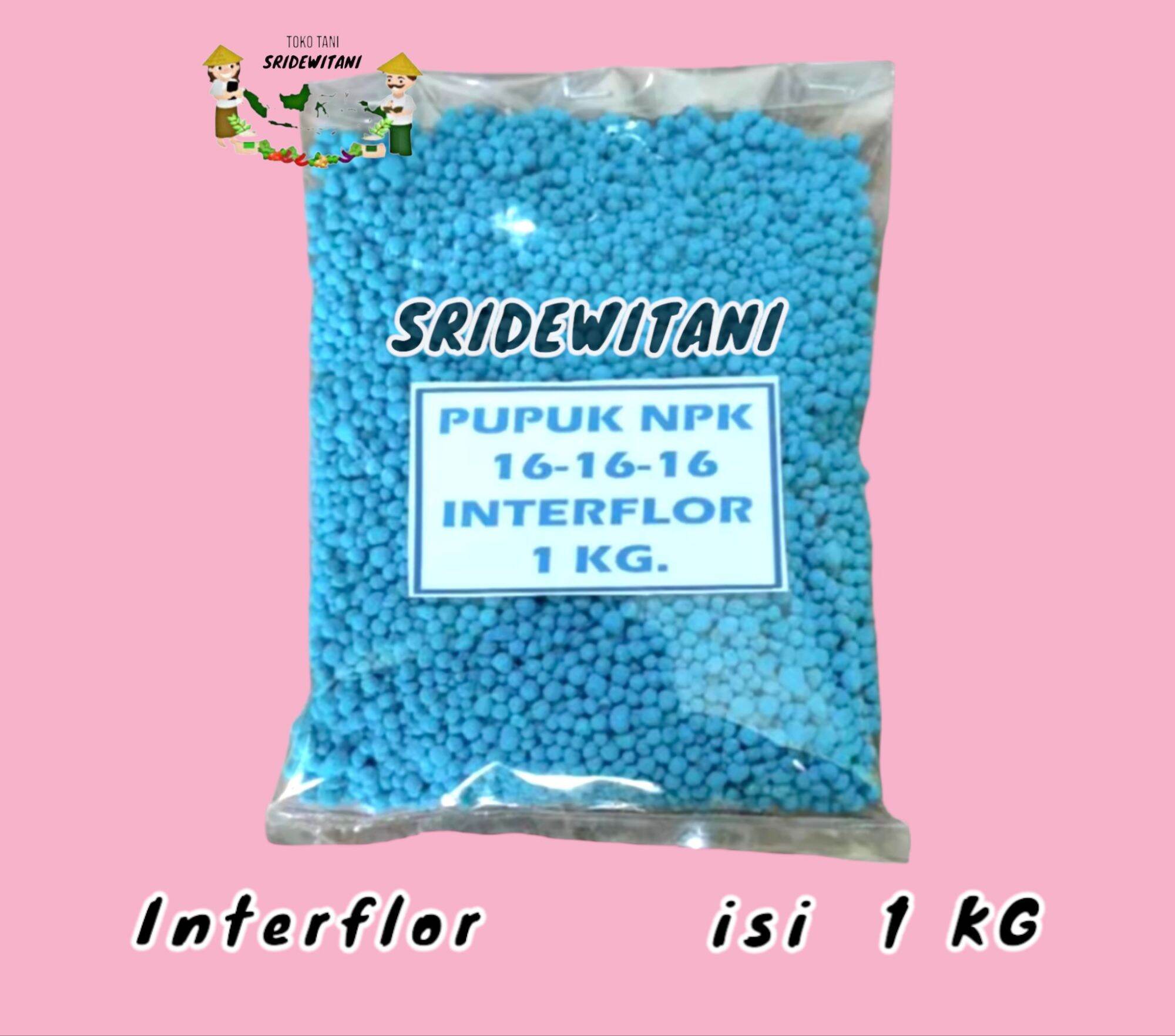 PUPUK MUTIARA NPK 16 16 16 INTERFLOR Repack 1 KG